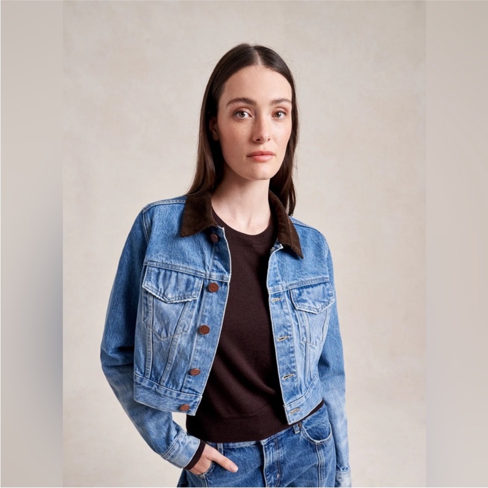 La Ligne Cropped Denim Jacket